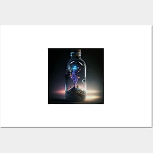 Universe in a glass bottle Posters and Art